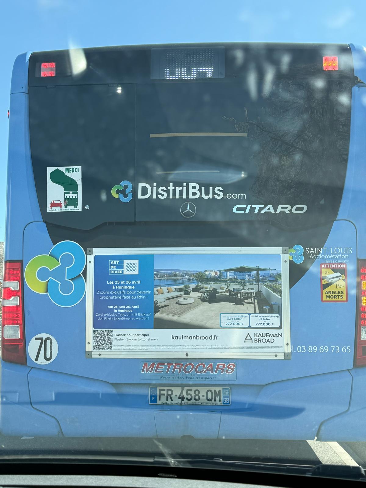 Exemple pour Communication sur Bus (Partenaire avec MetroCars)